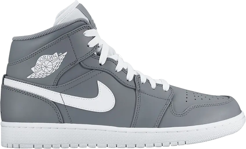  Jordan 1 Mid Cool Grey/White