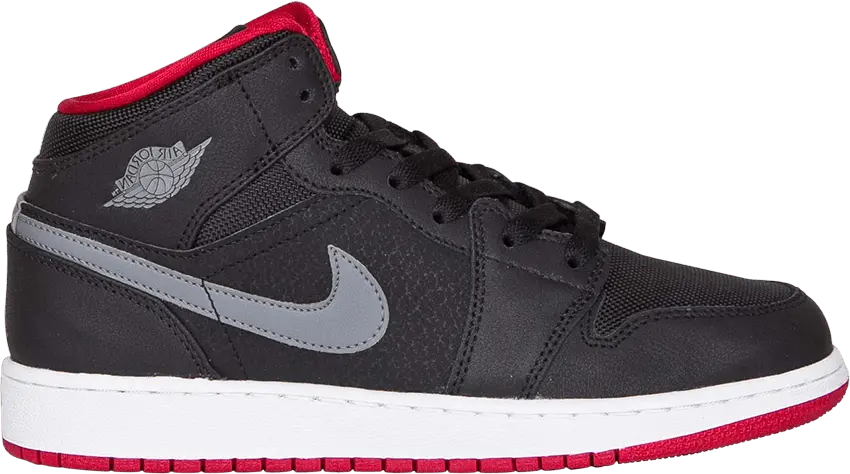  Air Jordan 1 Retro Mid GS &#039;Black Grey&#039;