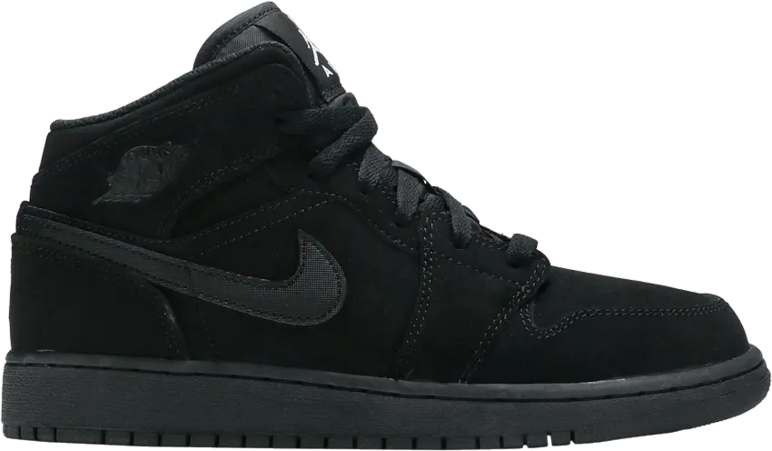  Air Jordan 1 Mid BG &#039;Black&#039;