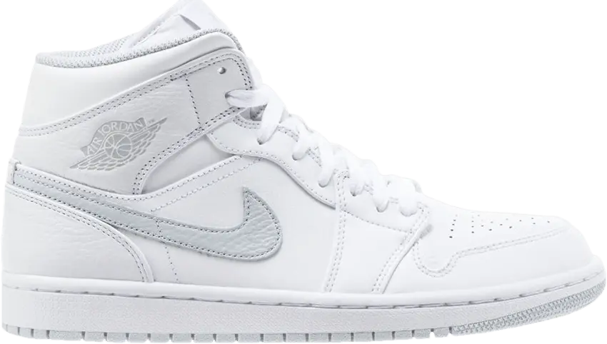  Air Jordan 1 Mid BG &#039;White Platinum&#039;