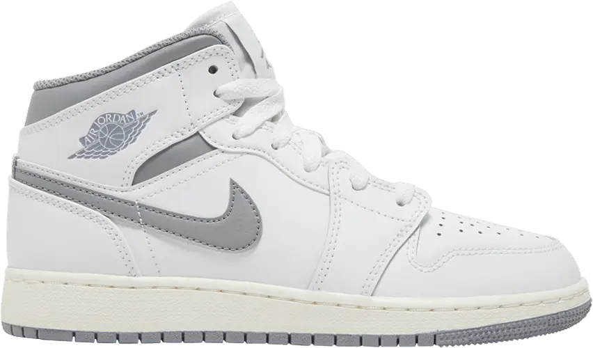  Air Jordan 1 Mid GS &#039;Neutral Grey&#039; Sample