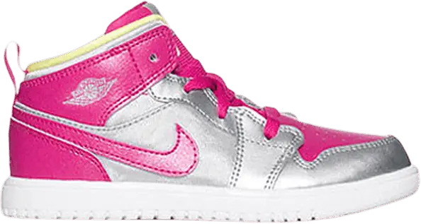  Air Jordan 1 Mid Flex TD &#039;Metallic Silver Fusion Pink&#039;