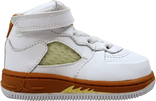  Air Jordan Force 5 TD &#039;White Carrot Lemon&#039;