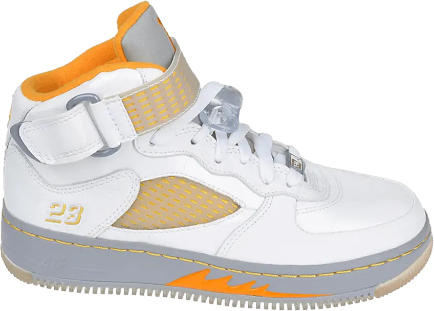  Air Jordan Force 5 GS &#039;White Orange Peel&#039;