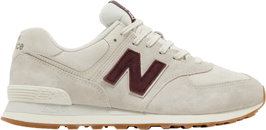  New Balance 574 &#039;Bone White Burgundy&#039;