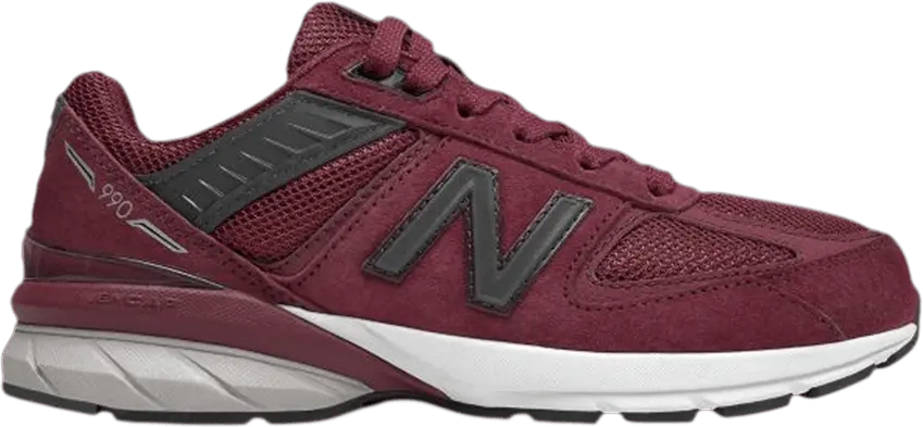  New Balance 990v5 Big Kid &#039;Burgundy&#039;