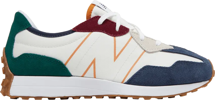  New Balance 327 Natural Indigo Green Maroon Gum (GS)