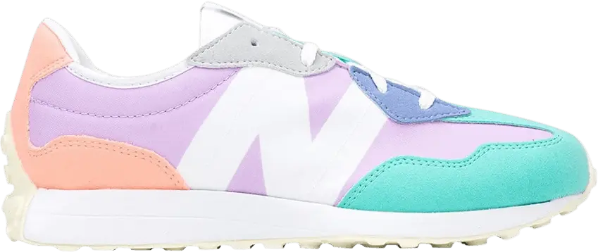  New Balance 327 Big Kid Wide &#039;Dark Violet Glow Summer Jade&#039;