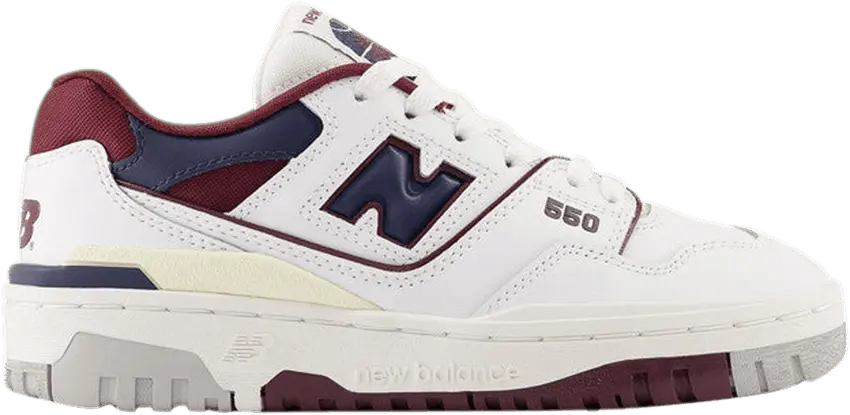  New Balance 550 White Burgundy Navy (GS)