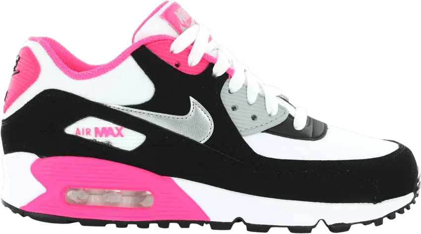  Nike Air Max 90 2007 GS &#039;White Black Pink&#039;