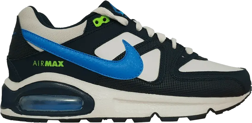  Nike Air Max Command GS &#039;White Blue Hero Flash Lime&#039;