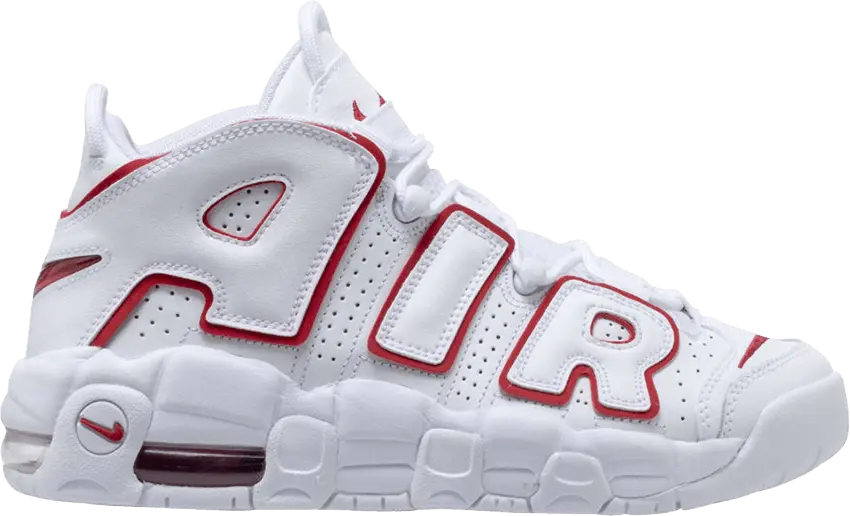  Nike Air More Uptempo GS &#039;White Varsity Red&#039;
