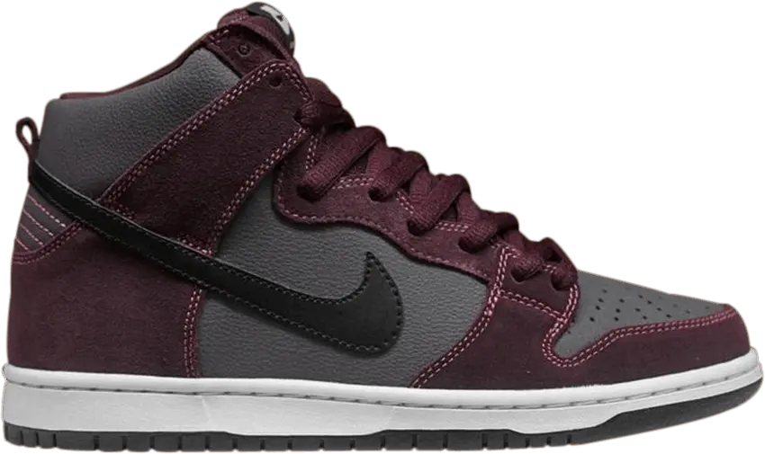  Nike SB Dunk High Deep Burgundy Gridiron