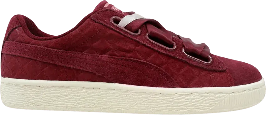  Puma Suede Heart Quilt Cordovan Cameo Brown  (Women&#039;s)