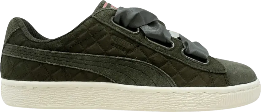  Puma Suede Heart Quilt Olive Night  (Women&#039;s)