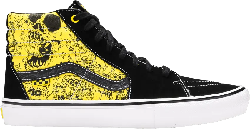  Vans Mike Gigliotti x SpongeBob SquarePants x Skate Sk8-Hi &#039;Black Yellow&#039;