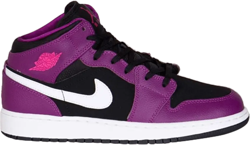  Air Jordan 1 Mid GS &#039;Bright Grape&#039;