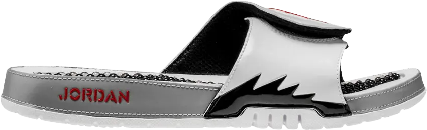  Air Jordan Hydro 5 Slide &#039;White Red Silver&#039;