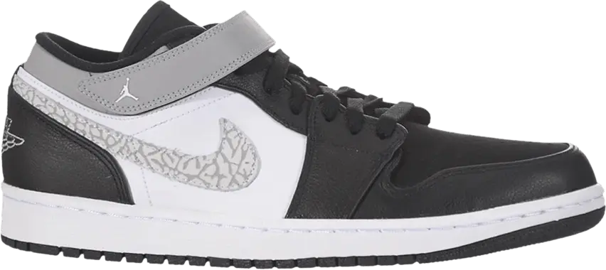  Air Jordan 1 Strap Low &#039;Black Matte Silver&#039;