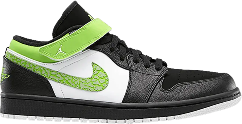  Air Jordan 1 Strap Low &#039;Black Electric Green&#039;