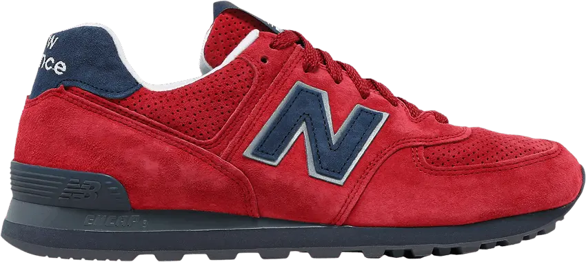  New Balance 574 MiUSA Gym Red Navy