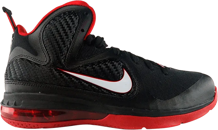  Nike LeBron 9 GS &#039;Black Sport Red&#039;