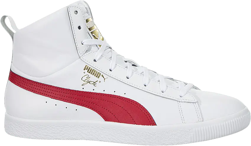  Puma Clyde Core Mid &#039;White Barbados Red&#039;