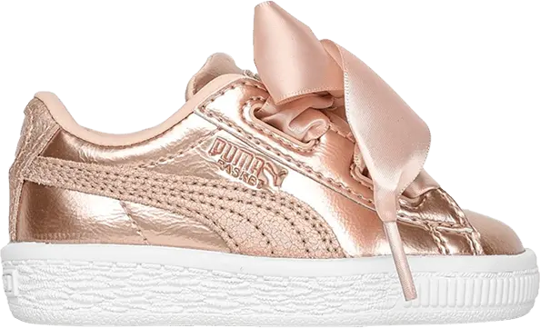  Puma Basket Heart Lunar Lux Toddler &#039;Creamed Tan&#039;