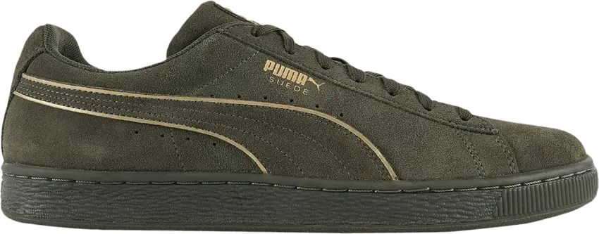  Puma Suede Foil FS &#039;Night Olive Gold&#039;