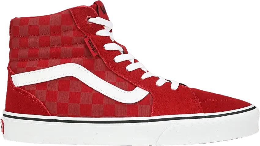  Vans Filmore High &#039;Tonal Checkerboard - Red&#039;