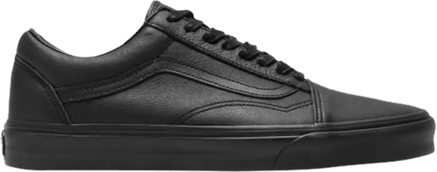  Vans Old Skool Leather &#039;Triple Black&#039;