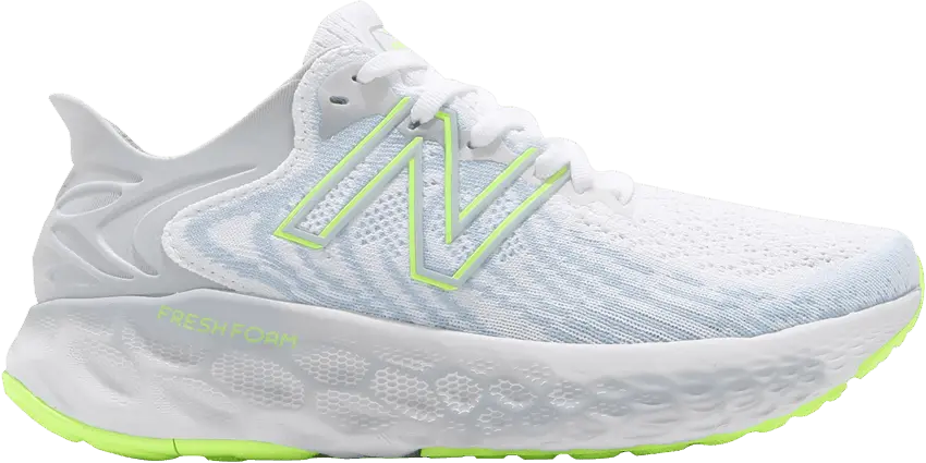 New Balance Wmns Fresh Foam 1080v11 Wide &#039;White Bleached Lime Glow&#039;