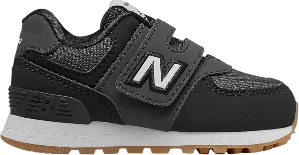  New Balance 574 Hook &amp; Loop Toddler &#039;Black White&#039;