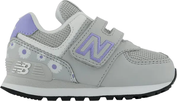  New Balance 574 Hook &amp; Loop Toddler Wide &#039;Summer Fog Violet Florals&#039;