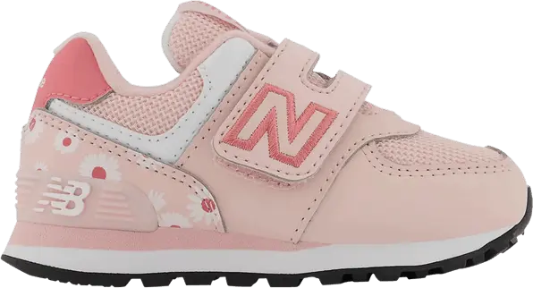  New Balance 574 Hook &amp; Loop Toddler Wide &#039;Pink Florals&#039;