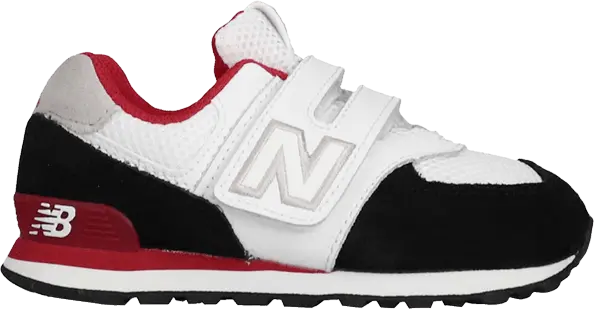  New Balance 574 Infant Wide &#039;White Black Red&#039;