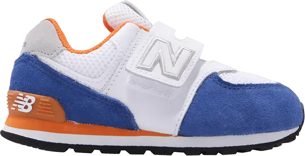  New Balance 574 Infant Wide &#039;Blue White Orange&#039;