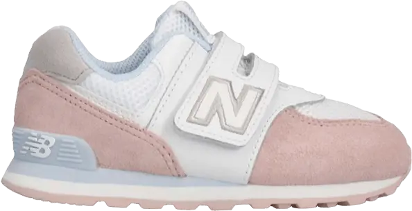  New Balance 574 Infant Wide &#039;White Pink&#039;