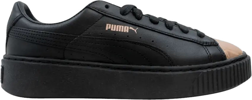  Puma Basket Platform Metallic Puma Black Rose Gold  (Women&#039;s)