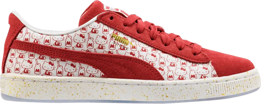  Puma Hello Kitty x Suede Classic GS &#039;Bright Red&#039;