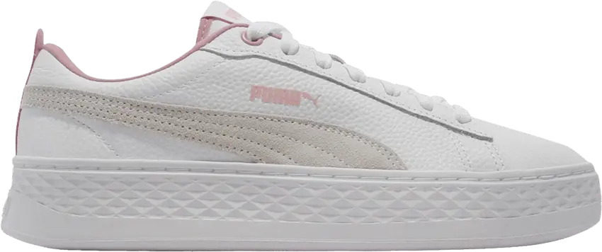 Puma Wmns Smash Platform Low &#039;White Pale Pink&#039;