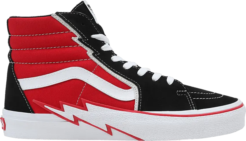  Vans Sk8-Hi &#039;Bolt - Black Red&#039;