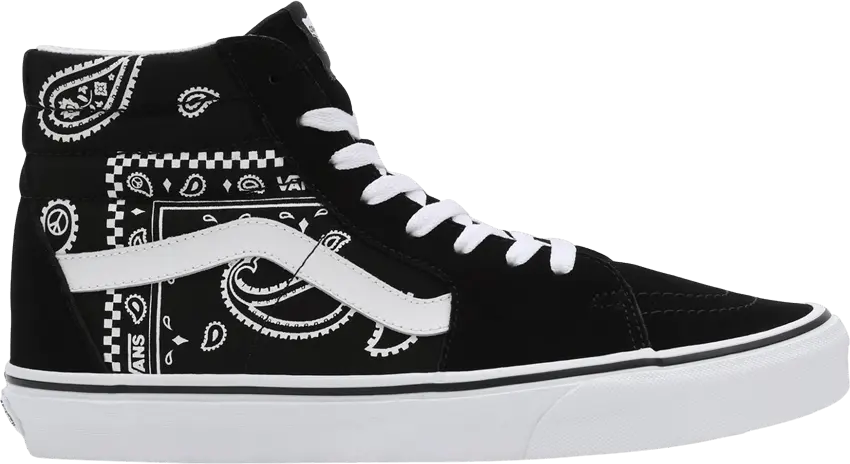  Vans Sk8-Hi &#039;Peace Paisley - Black&#039;