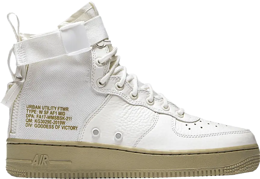  Nike SF Air Force 1 Mid Ivory Olive (Women&#039;s)