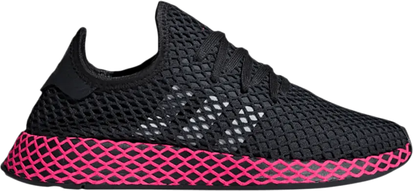  Adidas Wmns Deerupt Runner &#039;Black Shock Pink&#039;