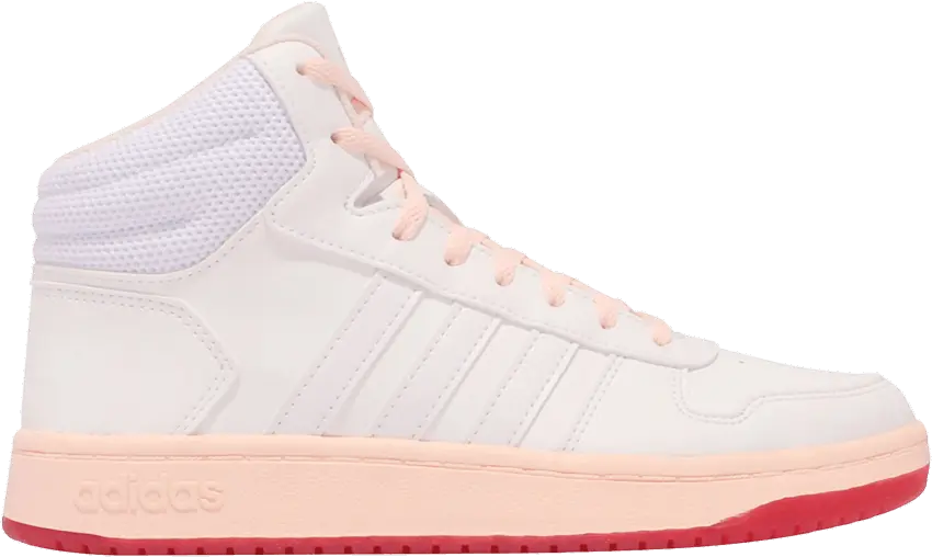  Adidas Wmns Hoops 2.0 Mid &#039;White Power Pink&#039;