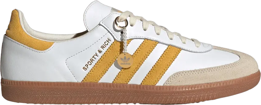 Adidas Sporty &amp; Rich x Samba OG &#039;White Bold Gold&#039;