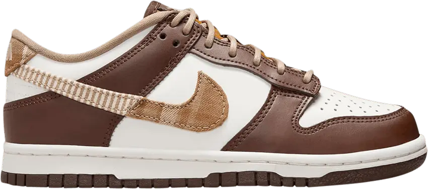  Nike Dunk Low GS &#039;Plaid Brown&#039;