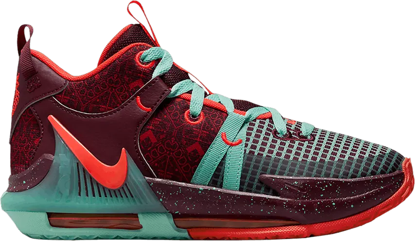  Nike LeBron Witness 7 SE GS &#039;Team Red Jade&#039;