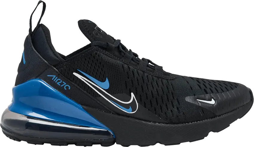  Nike Air Max 270 GS &#039;Multi-Swoosh - Black Dark Marina Blue&#039;